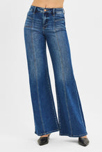 Load image into Gallery viewer, Mid Rise Wide Jeans With Front Patch Pocket
