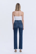 Load image into Gallery viewer, High Rise Full Length Dark Wash Straight Jeans
