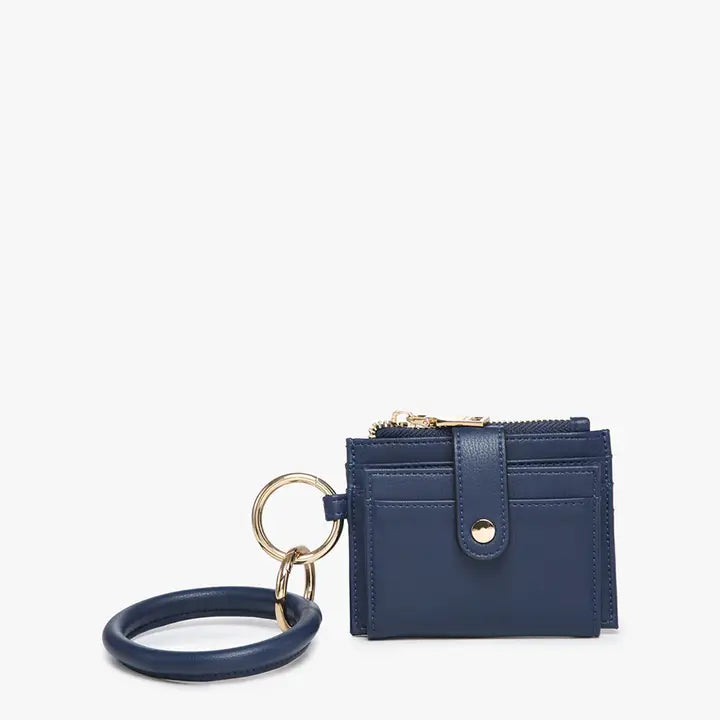 Jen & Co Sammie Mini Snap Wallet w/ Ring - Navy