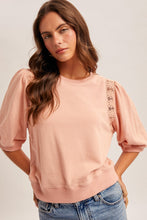 Load image into Gallery viewer, Peach Balloon Half Sleeve Top
