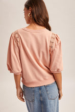 Load image into Gallery viewer, Peach Balloon Half Sleeve Top
