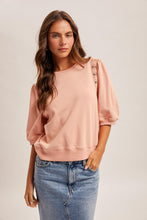 Load image into Gallery viewer, Peach Balloon Half Sleeve Top
