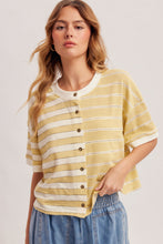 Load image into Gallery viewer, Matcha Latte Color Block Button Down Relaxed Top
