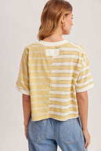 Load image into Gallery viewer, Matcha Latte Color Block Button Down Relaxed Top
