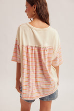 Load image into Gallery viewer, Candy Pink Striped Loose Fit Knit Top
