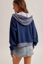 Load image into Gallery viewer, Navy Soft Brushed Jersey Oversized Jacket
