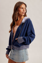 Load image into Gallery viewer, Navy Soft Brushed Jersey Oversized Jacket
