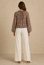 Load image into Gallery viewer, Floral Chiffon Blouson Top - HUNTER GREEN
