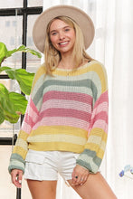 Load image into Gallery viewer, Soft Stripe Long Sleeve Sweater Top
