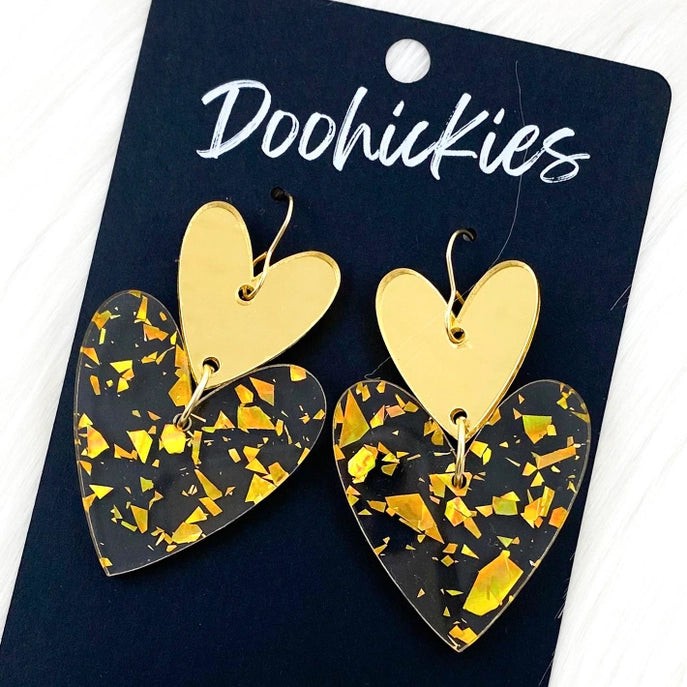 Double Love Hearts - Valentine's Earrings