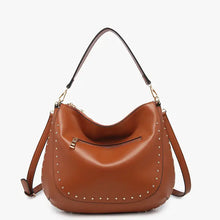 Load image into Gallery viewer, Aurelia Studded Hobo w/ Crossbody Strap
