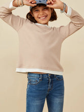 Load image into Gallery viewer, Girls Layered Look Ribbed Knit Top
