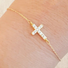 Load image into Gallery viewer, Shiny Side Hanging Cross Bracelet
