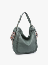 Load image into Gallery viewer, Jen &amp; Co Aris Whipstitch Hobo/Crossbody w/ Guitar Strap
