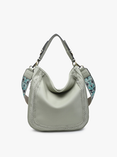 Load image into Gallery viewer, Jen &amp; Co Aris Whipstitch Hobo/Crossbody w/ Guitar Strap
