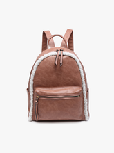 Load image into Gallery viewer, Jen &amp; Co. Sherpa Trim Backpack w/ Front Pocket
