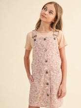 Load image into Gallery viewer, Tween Girls Floral Overall Dress
