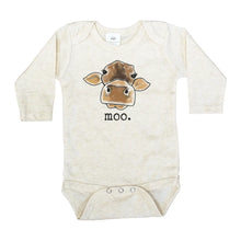 Load image into Gallery viewer, &quot;MOO&quot; Cow Baby Onesie
