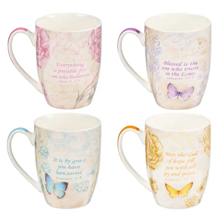 Butterfly Blessings Coffee Mug Set
