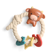 Load image into Gallery viewer, Ritzy Rattle™ Silicone Teether Rattle- Highland Cow
