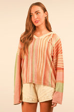 Load image into Gallery viewer, Spring Striped Knit Sweater Hoodie Top
