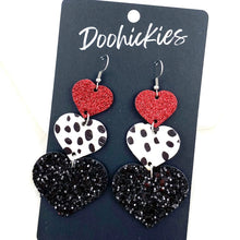 Load image into Gallery viewer, Mix It Up Waterfall Hearts - Valentine&#39;s Earrings

