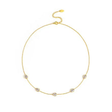 Load image into Gallery viewer, Teardrop Gem Station Necklace – Clear
