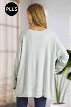 Load image into Gallery viewer, Plus Mint Solid Knit Tunic Top
