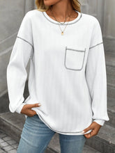 Load image into Gallery viewer, Crew Neck Pocket Casual Loose Top
