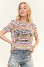 Load image into Gallery viewer, Multi Color Lightweight Knit Top
