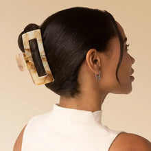 Load image into Gallery viewer, Recycled Plastic Jumbo Open Shape Claw Clip - Chocolate Marble

