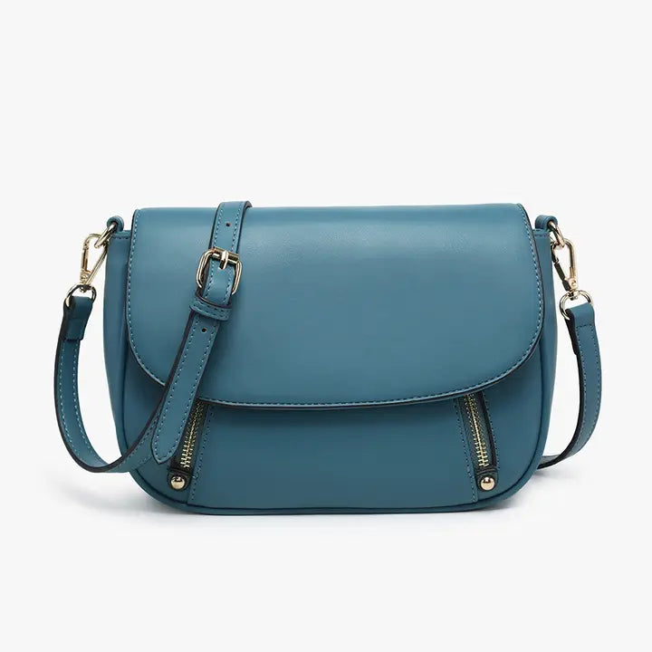 Lindsay Dual Zip Flapover Crossbody