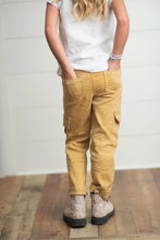 Load image into Gallery viewer, Youth Mustard Khaki Denim Cargo Jeans
