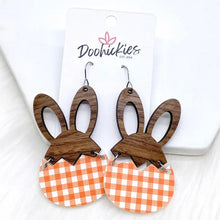 Load image into Gallery viewer, 3&quot; Hatching Hares Easter Dangle Earrings - Easter Earrings
