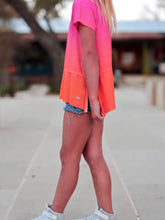 Load image into Gallery viewer, Youth Strawberry Sherbet Flowy Activewear Top
