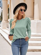 Load image into Gallery viewer, Bean Blue Long Sleeve Twist Top
