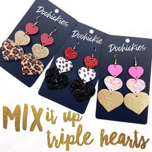 Load image into Gallery viewer, Mix It Up Waterfall Hearts - Valentine&#39;s Earrings
