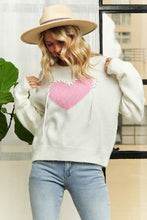 Load image into Gallery viewer, Heart Pattern Sweater Top
