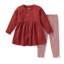Load image into Gallery viewer, Toddler Girls Thermal Organic Tunic &amp; Pants Set
