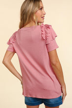 Load image into Gallery viewer, Mauve Round Neck Layered Knit Top
