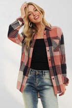 Load image into Gallery viewer, Mauve And Navy Plaid Button Down
