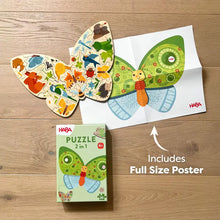 Load image into Gallery viewer, Butterfly 2-in-1 Wooden Puzzle
