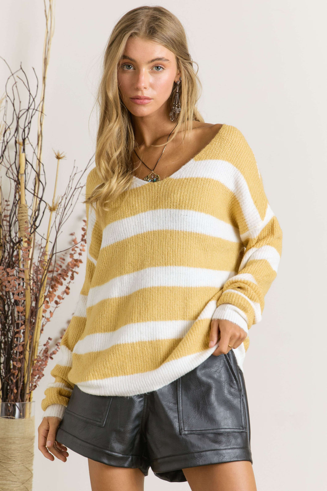 Striped Comfy Sweater Top