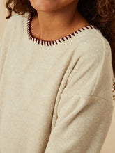Load image into Gallery viewer, Girls Brushed Contrast Stitch Long Sleeve Knit T Shirt
