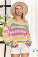 Load image into Gallery viewer, Soft Stripe Long Sleeve Sweater Top
