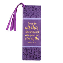 Load image into Gallery viewer, Faux Leather Inspirational Bookmark
