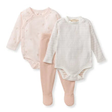 Load image into Gallery viewer, Ditsy Floret 3 Piece Bodysuit &amp; Pant Set - Agate Rose
