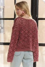 Load image into Gallery viewer, Diamond Knit Cardigan Pull Over
