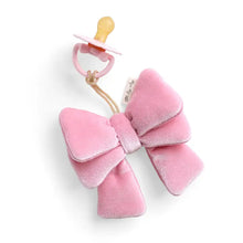 Load image into Gallery viewer, Bitzy Pal Natural Rubber Pacifier &amp; Plush - Bow
