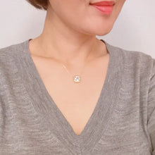 Load image into Gallery viewer, Cushion Cut Bezel Diamond Necklace

